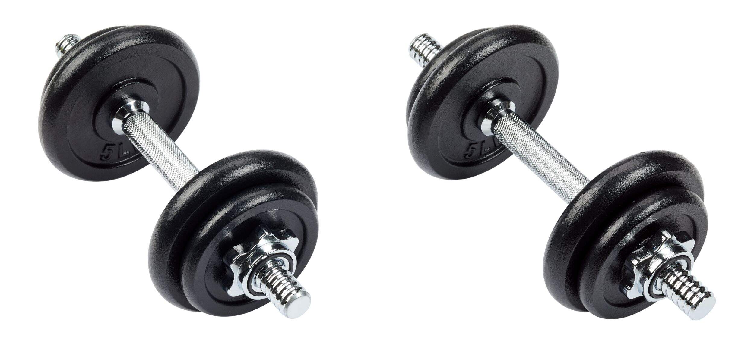 WA:KE Athletic Adjustable Dumbbell Set with Case, 40-lb Front_Angled_Left