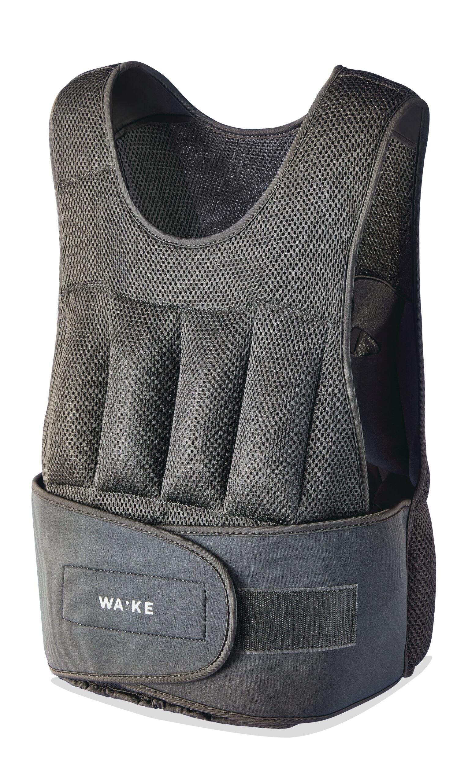 WA:KE Athletic Adjustable Weighted Vest with Removable Sandbags, 20-lb Front_Angled_Left