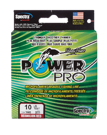 PowerPro Spectra Braided Fishing Line - 500 yd. Spool - 30 lb. - Vermilion  Red - Melton Tackle