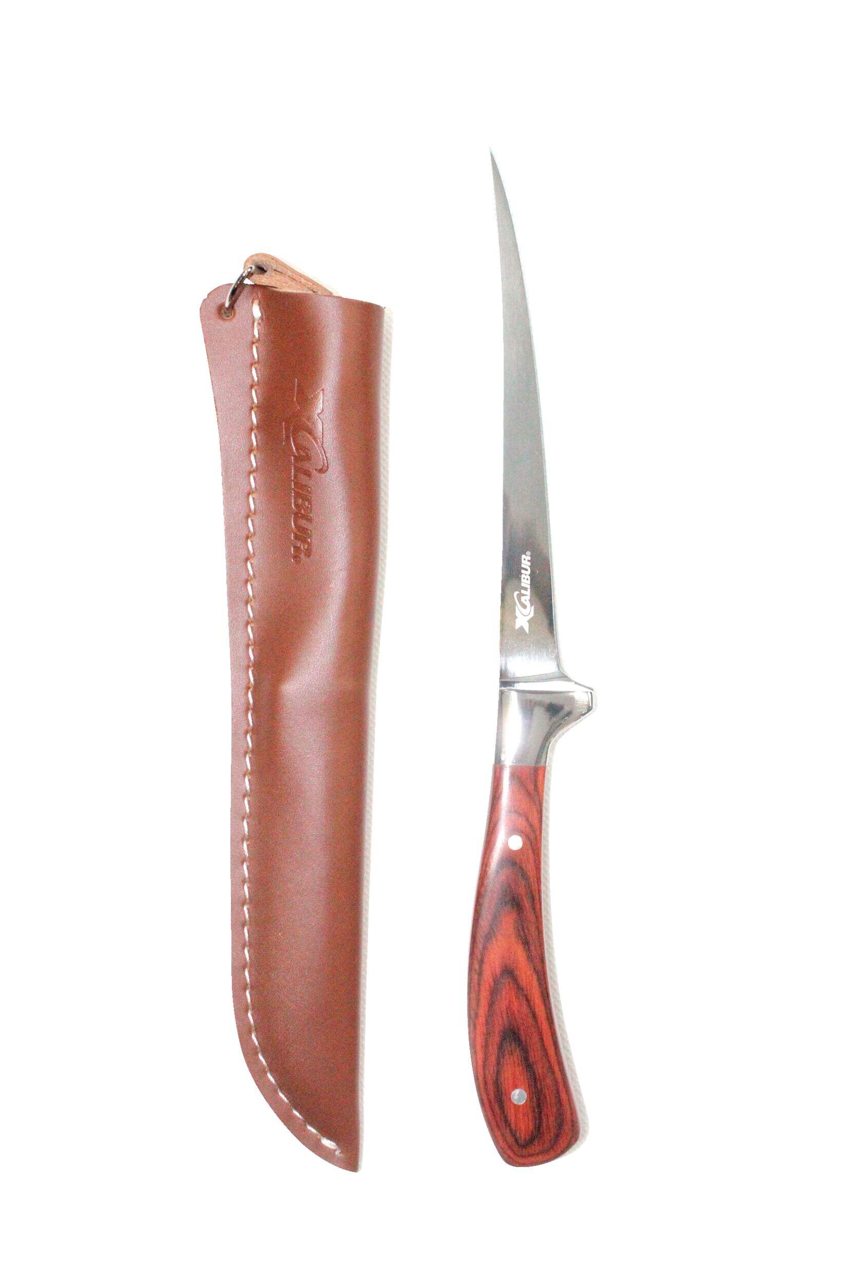 Xcalibur Wooden Fillet Knife, 6-in Overhead_Flat