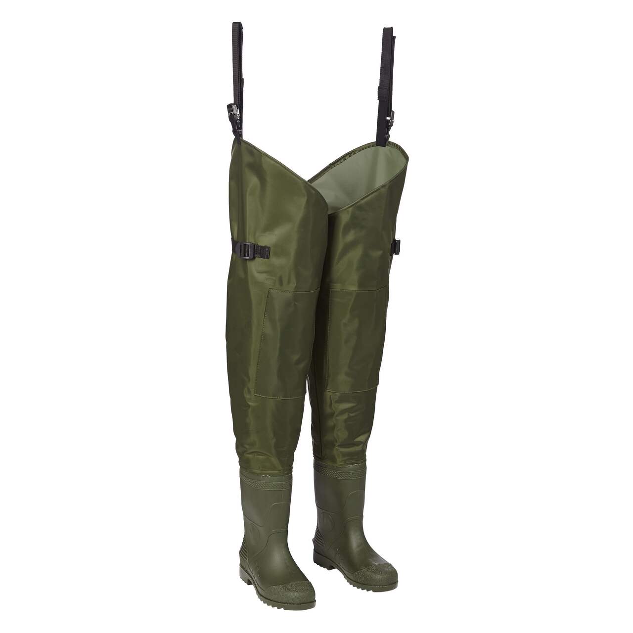 Outbound Adult PVC Bootfoot Hip Waders, Green