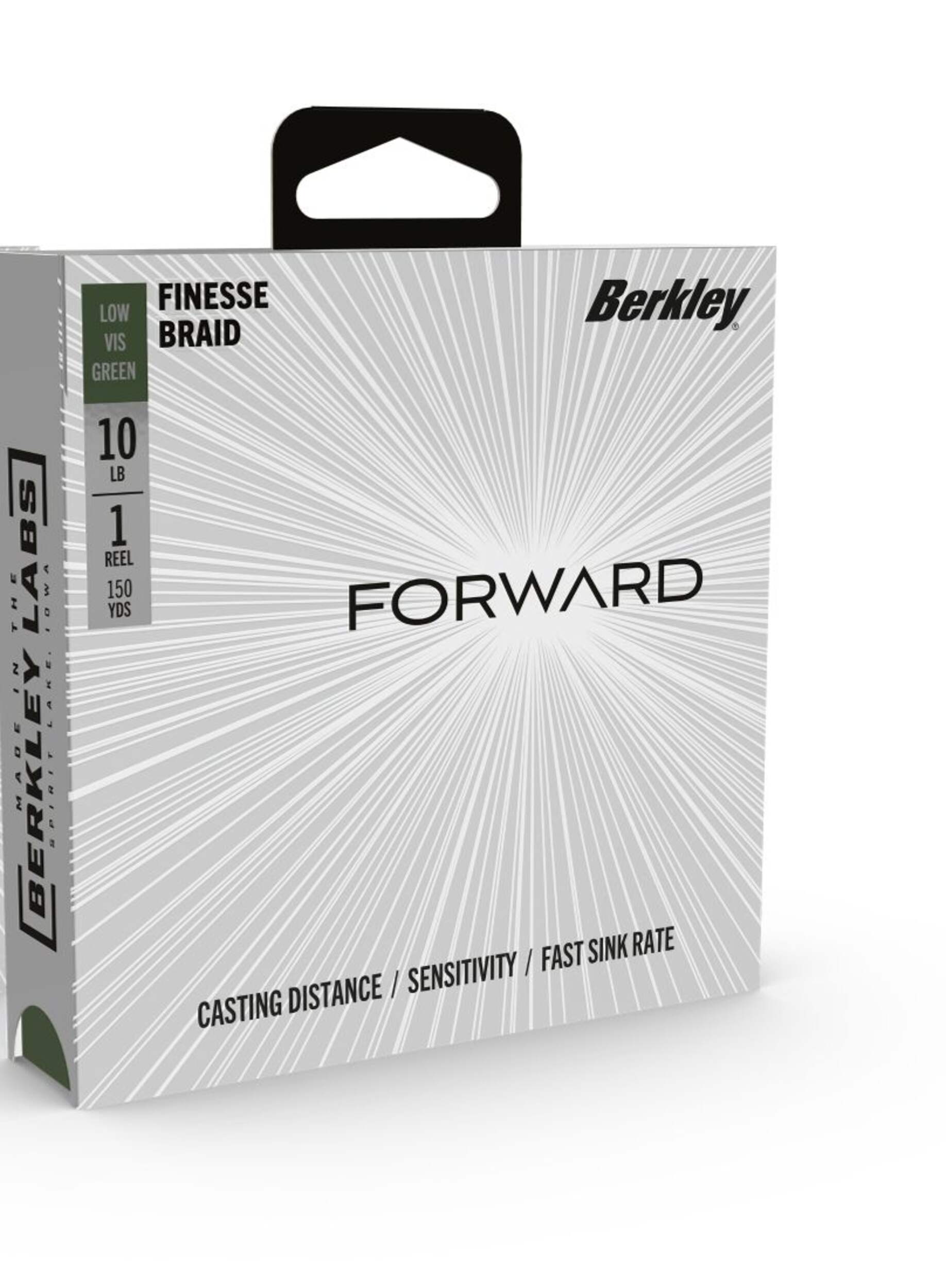 Berkley Forward Low Vis Braid Fishing Line, Green, 17-lb Test Front_Three_Fourths_Angled_Right