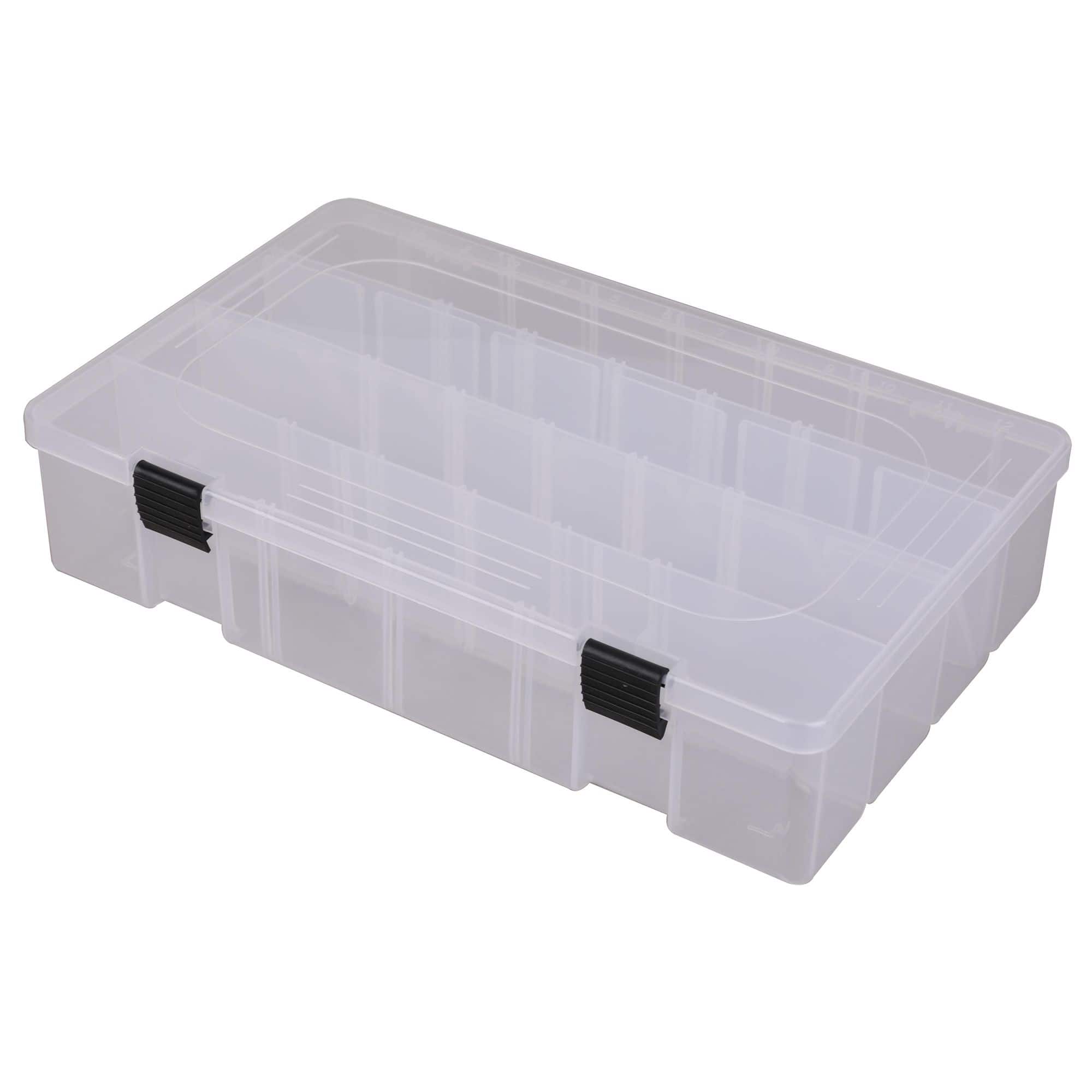TABKER Toolbox Bait box bait storage box fishing tackle box plastic  waterproof double-sided opening fly fishing tool box (Color : S Blue) :  : Sports & Outdoors