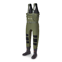 Outbound Adult Neoprene Bootfoot Chest Wader, Green Front_Three_Fourths_Angled_Left