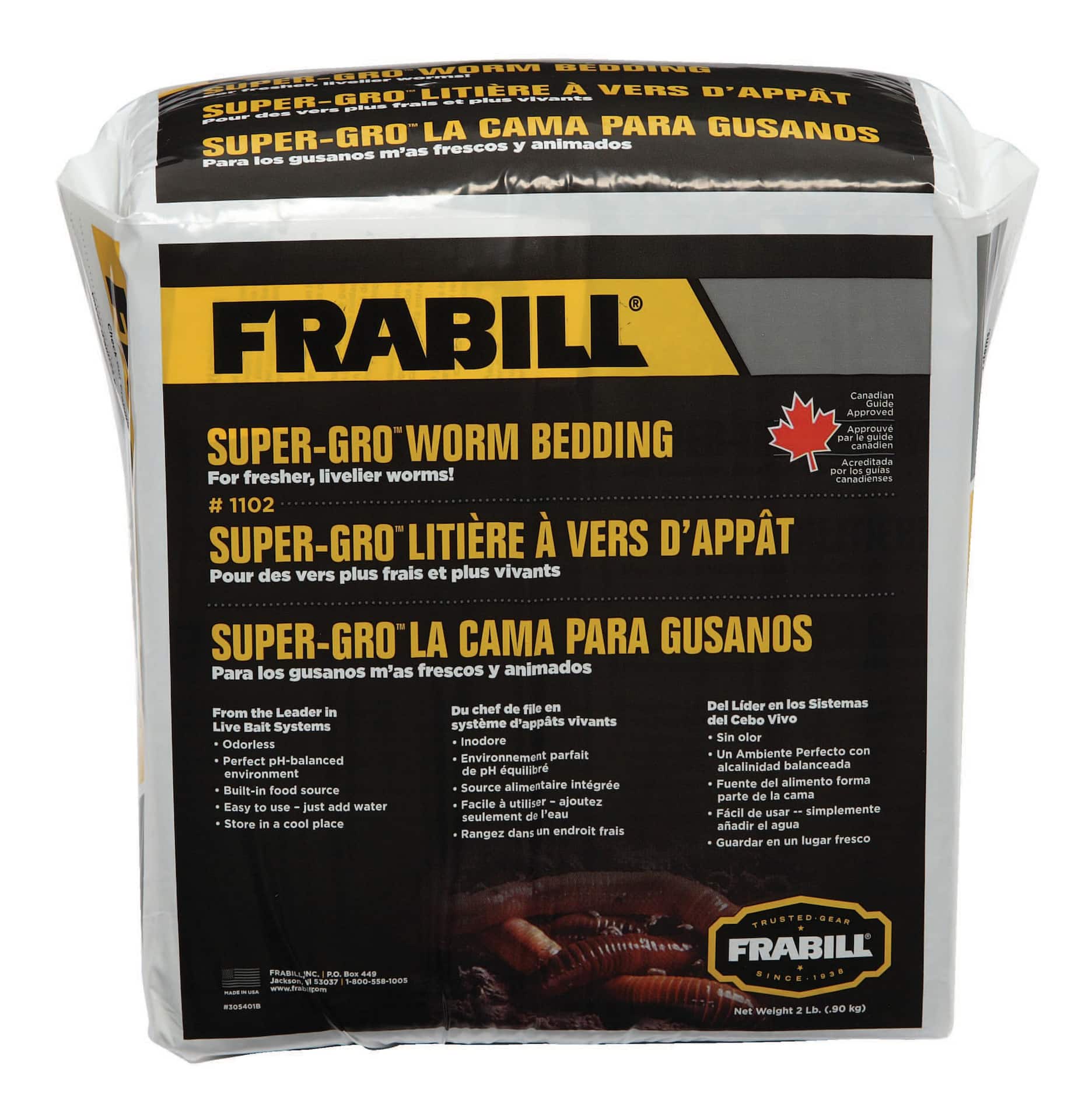 Frabill Super-Gro Worm Bedding, 2-lb