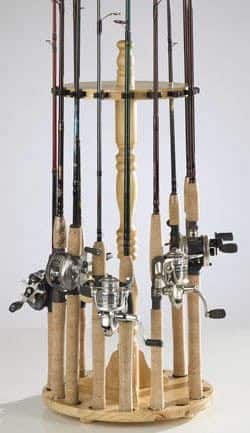 Round Floor Fishing Rod Rack