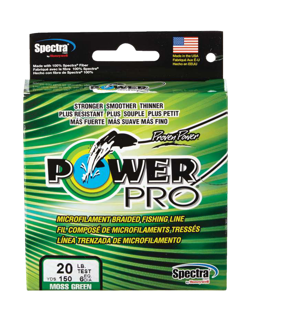 Power Pro Spectra Fiber Braided Fishing Line Moss Green 50lb 150yd New 