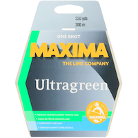 Maxima One Shot Ultragreen Monofilament Fishing Line, Green Front_Flat
