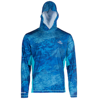Realtree Wav3 UPF Adult Camo Hoodie, Blue