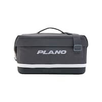 Plano 3500 Weekend Series Softsider Tackle Bag for Gear Storage, Waterproof Base, Grey Front_Flat