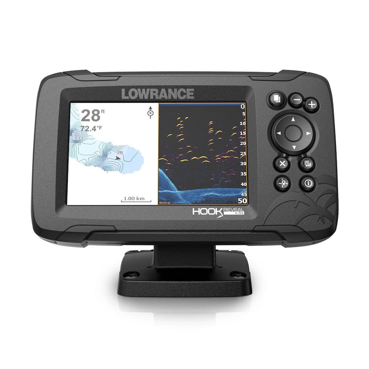 Lowrance Reveal 5x SplitShot Fish Finder with CHIRP & DownScan