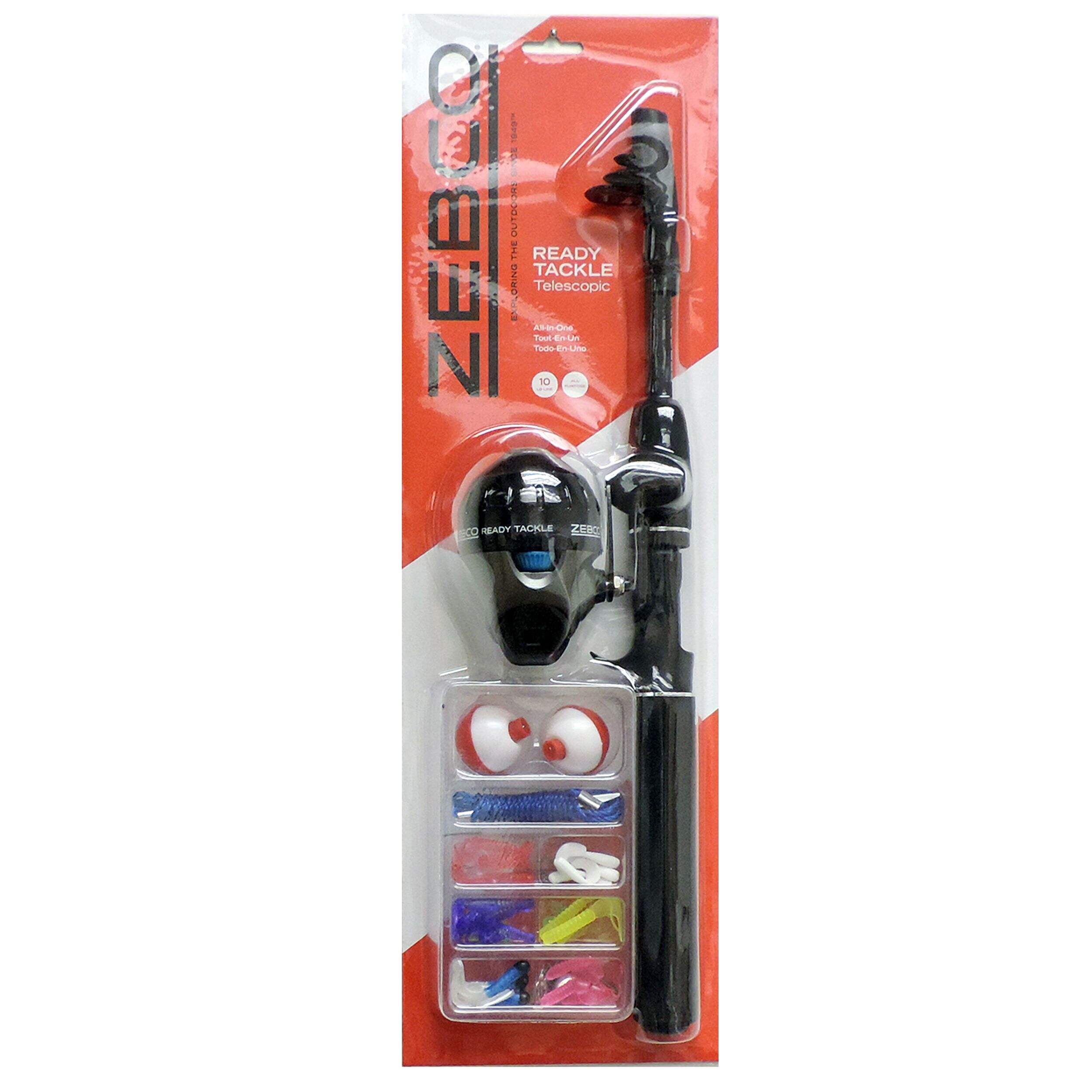 Zebco Adventure RT Telescopic Flatboard Spincast Combo Front_Flat