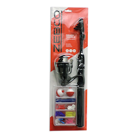 Ensemble canne et moulinet télescopique à lancer léger Zebco Adventure RT Front_Flat