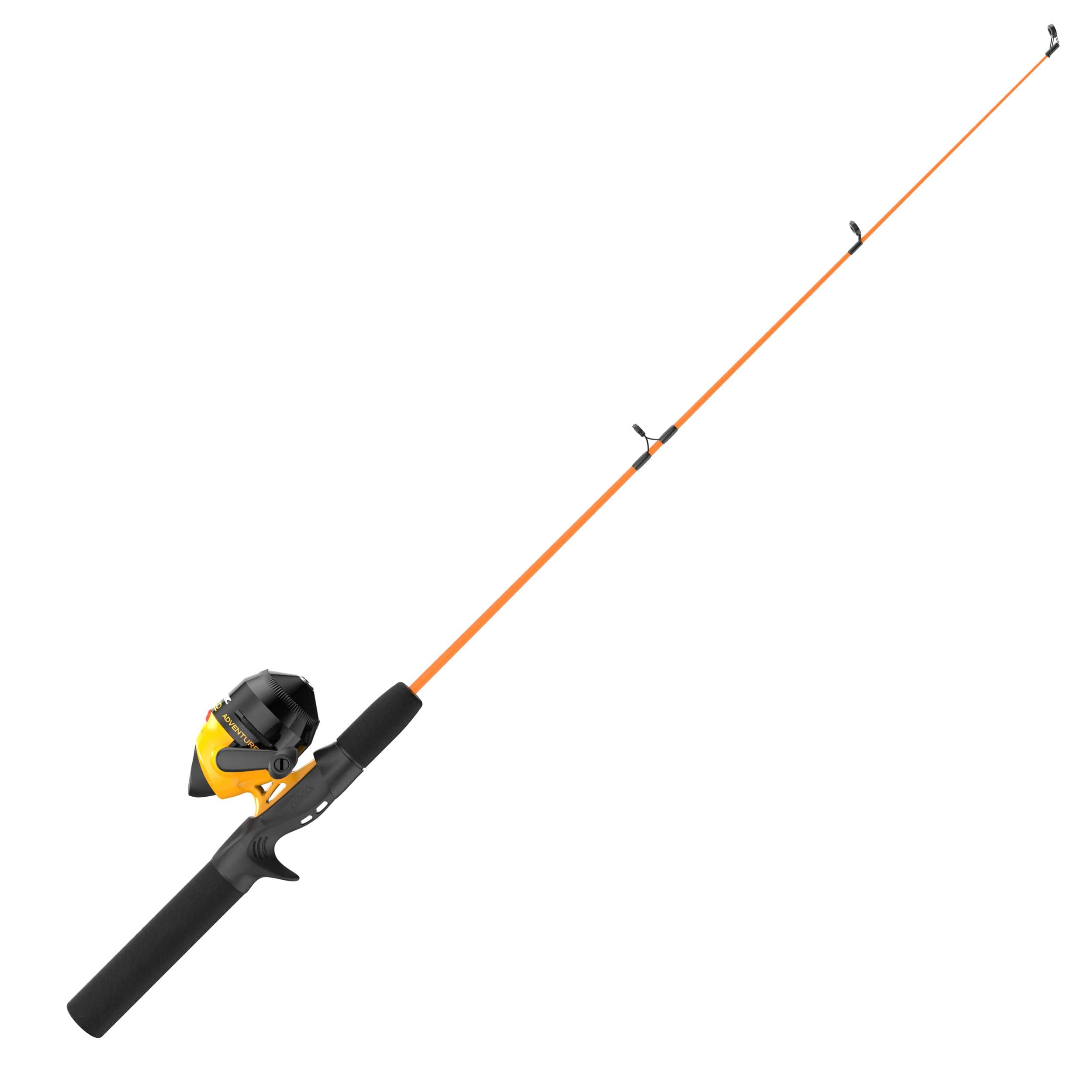 Zebco Kids Wilder Spincast Reel and Fishing Rod Combo, 4-Foot 3-Inch  2-Piece Fishing Pole, Size 20 Reel, Changeable Right- or Left-Hand  Retrieve, Pre-Spooled with 6-Pound Zebco Cajun Line, Blue/Orange : Sports &  Outdoors 