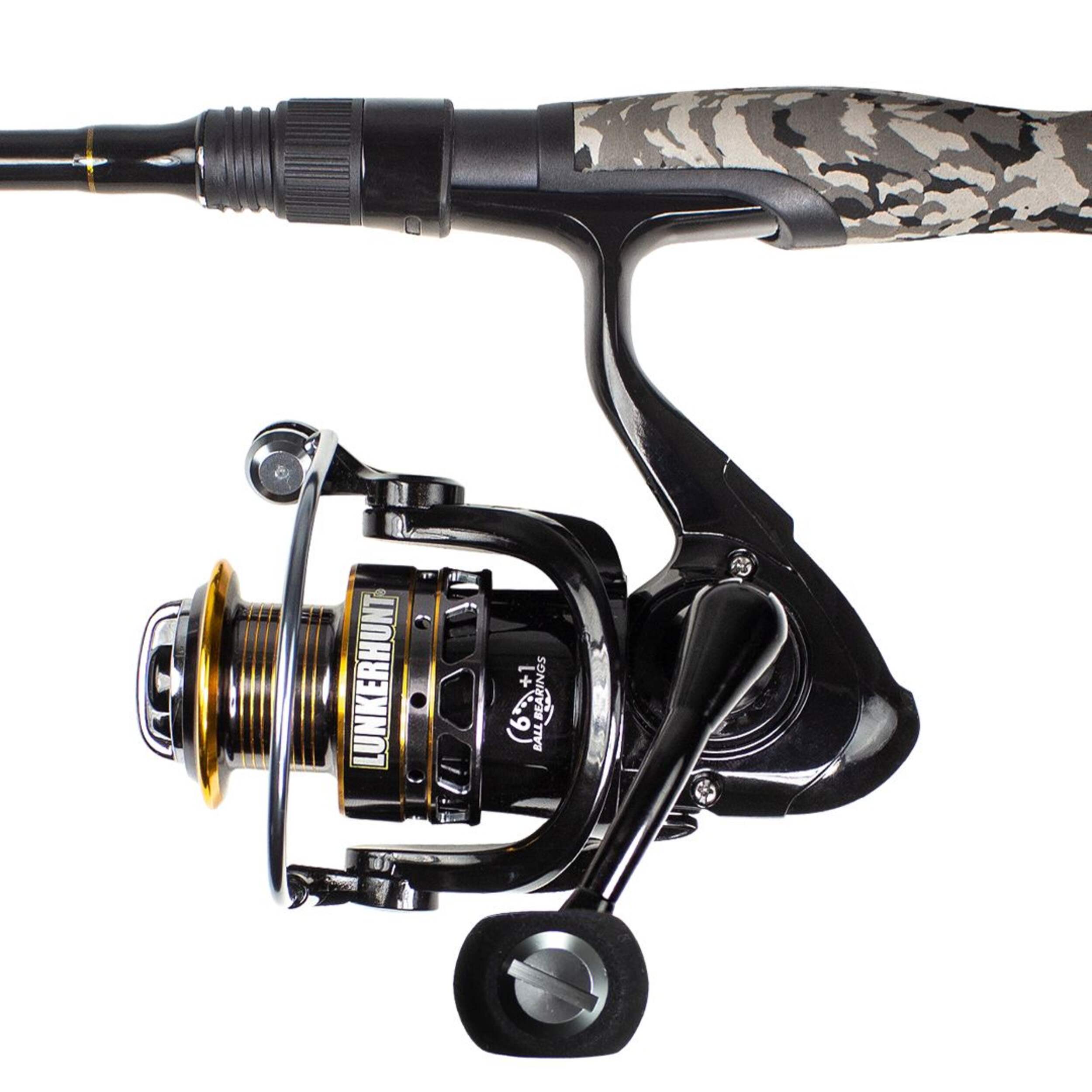Lunkerhunt Combat Spinning Combo, Medium Heavy, 6-ft 8-in, 2-pc Side_Left