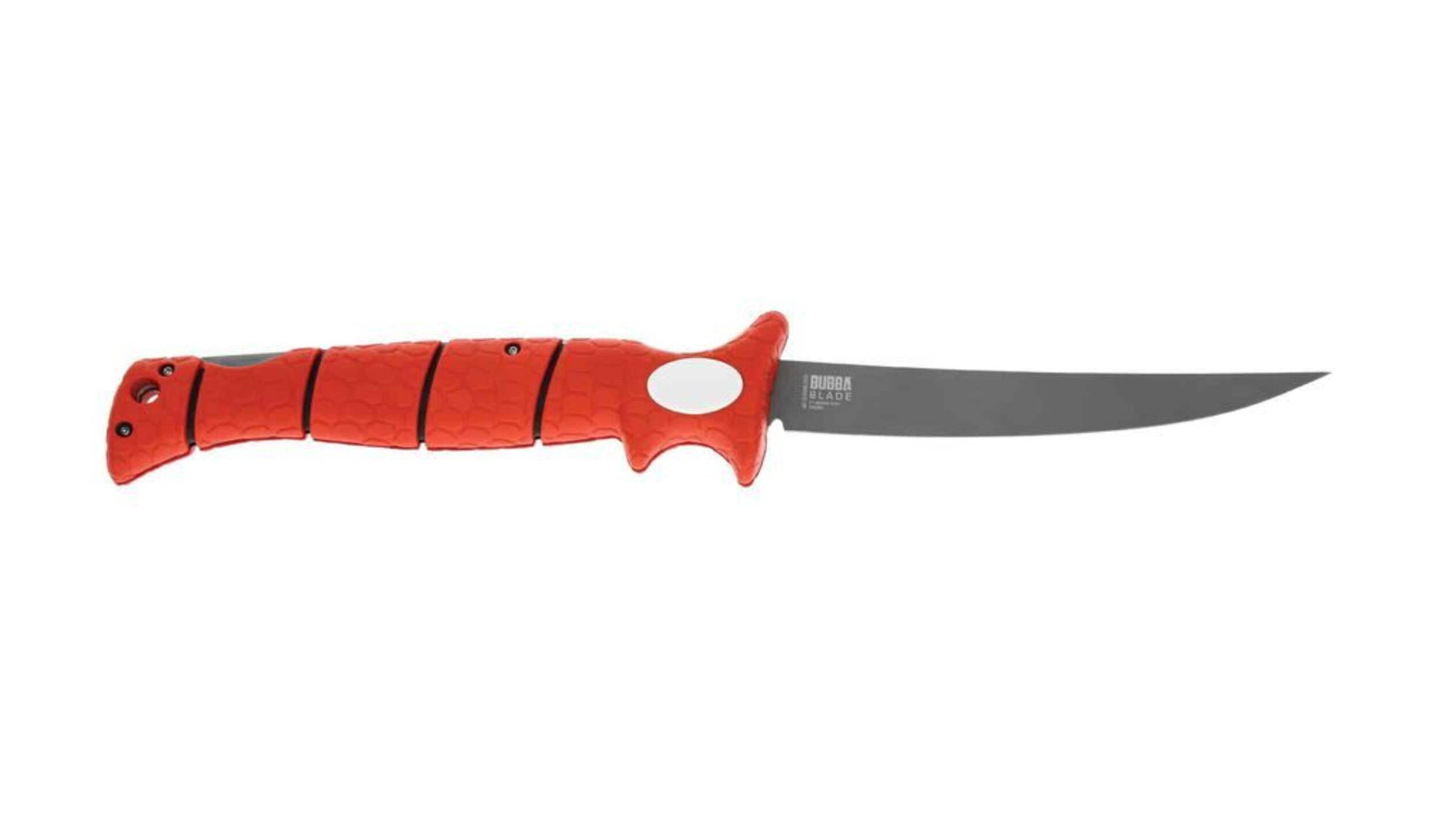 Bubba Tapered Flex Folding Fillet Fishing Knife, Red, 7-in Side_Right