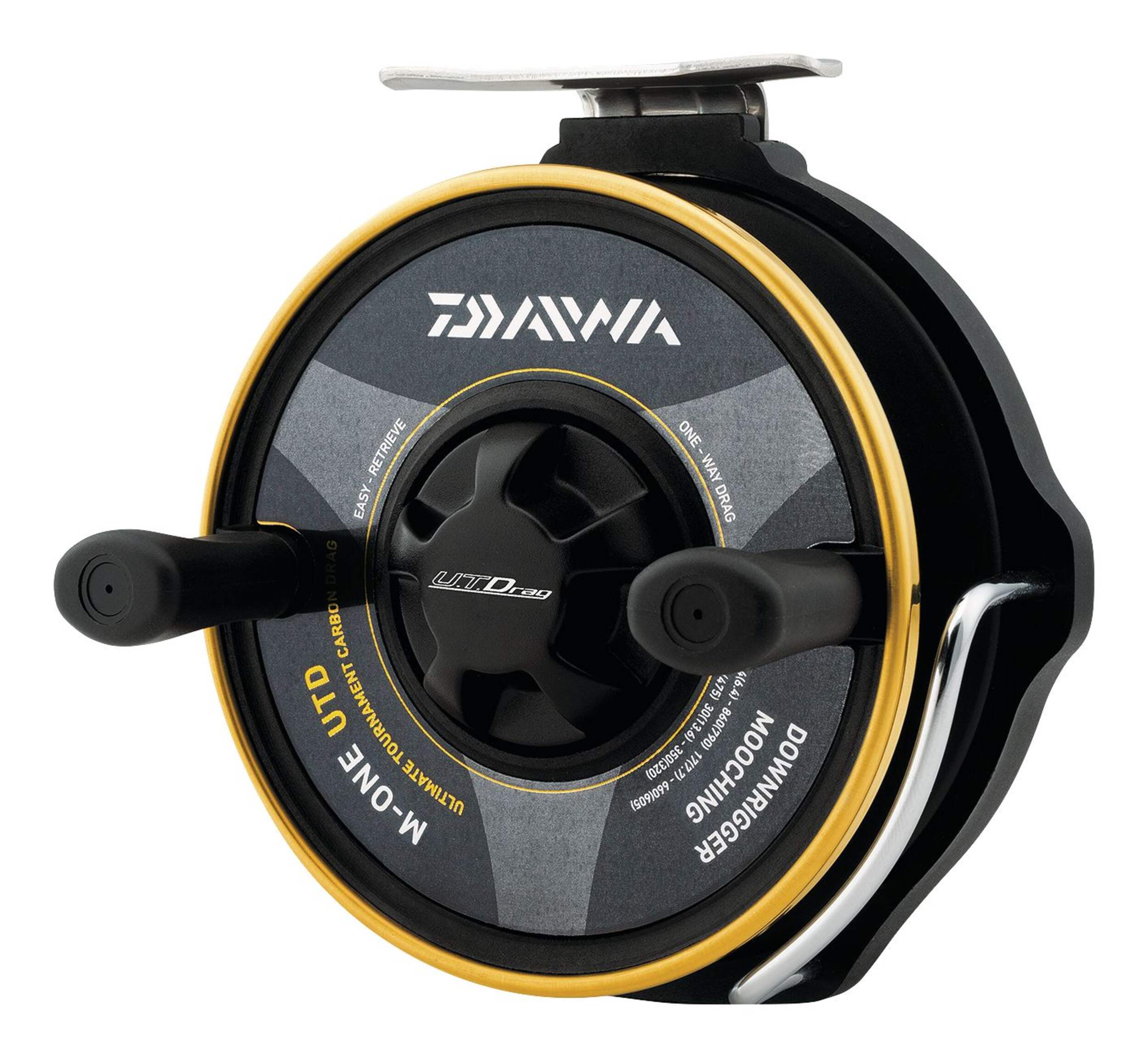 Daiwa M-One UTD 400 Carbon Drag Mooching Reel Front_Angled_Left