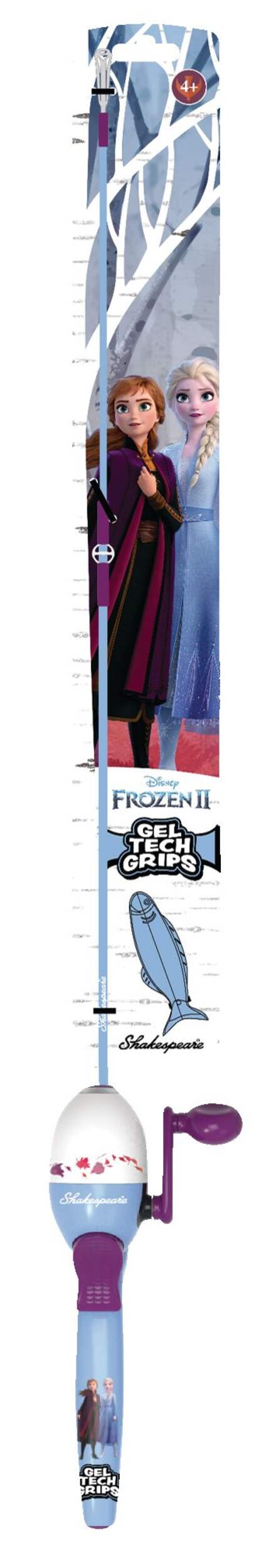Canne et moulinet à lancer combiné Shakespeare Disney La Reine des neiges 2, main droite, 2 pi 6 po, puissance moyenne Front_Flat