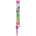 Shakespeare Barbie Kids Spincast Fishing Rod and Reel Combo, Pre-Spooled,  Right Hand, 2.6-ft