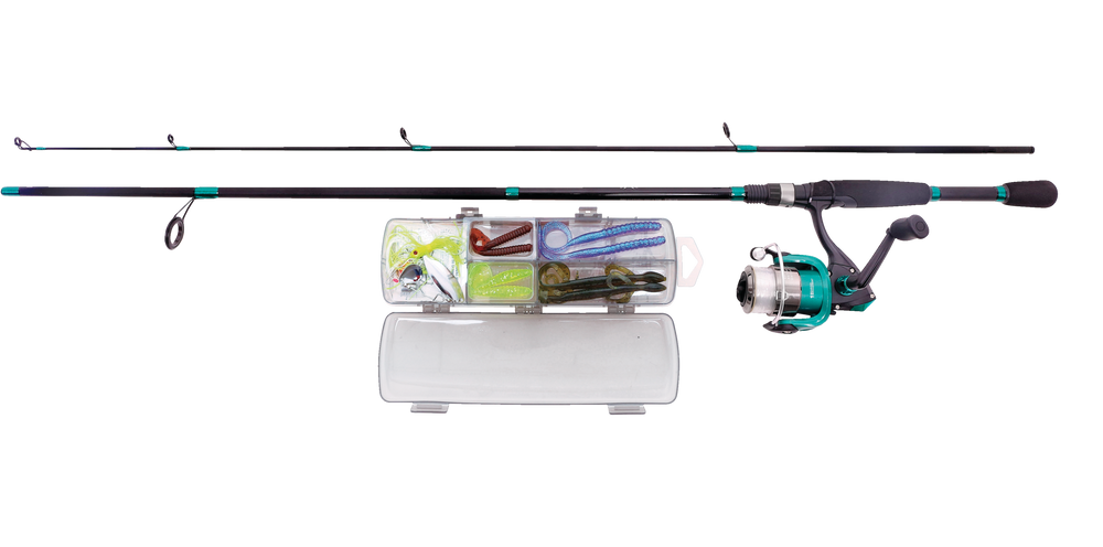Red Wolf Bass Spinning Fishing Rod and Reel Combo with Tackle Kit, Pre-Spooled, 6.6-ft, 3-pc | Canadian Tire