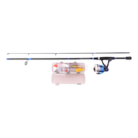 Red Wolf Pike Spinning Fishing Rod and Reel Combo with Tackle Kit, Pre-Spooled, Medium, 7-ft, 3-pc Composite_or_Mixed