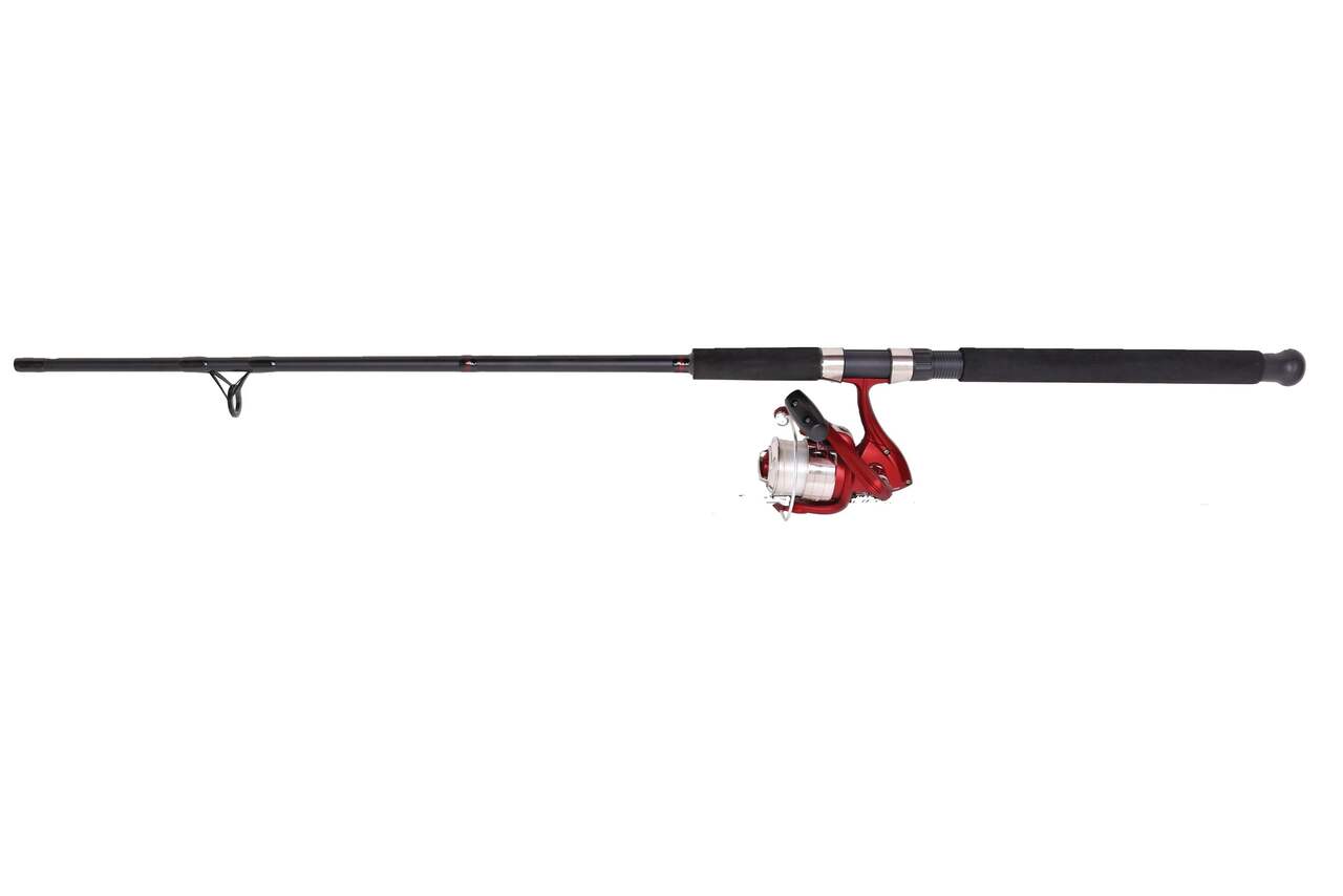 Red Wolf Salmon Spinning Fishing Rod and Reel Combo with Tackle