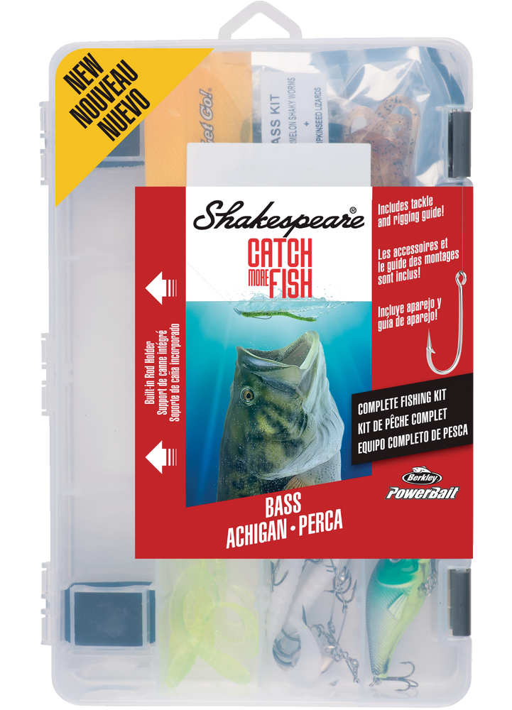 Shakespeare Catch More Fishing Tackle Box Kits, Bass Canadian Tire