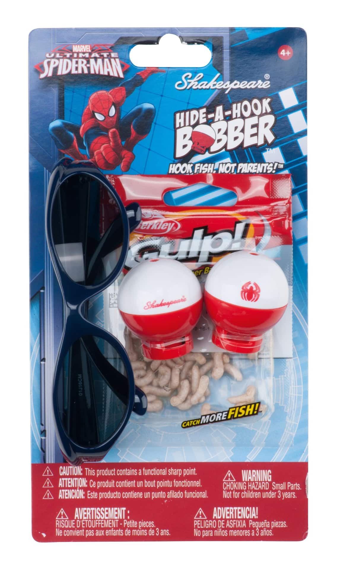 Shakespeare Hide-A-Hook Bobber™ Fishing Accessory Kit, Spiderman