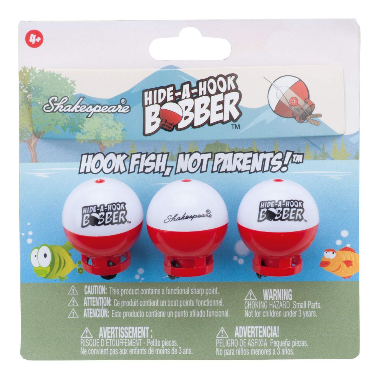 Shakespeare Hide-A-Hook Bobber™ Fishing Floats, 3-pc