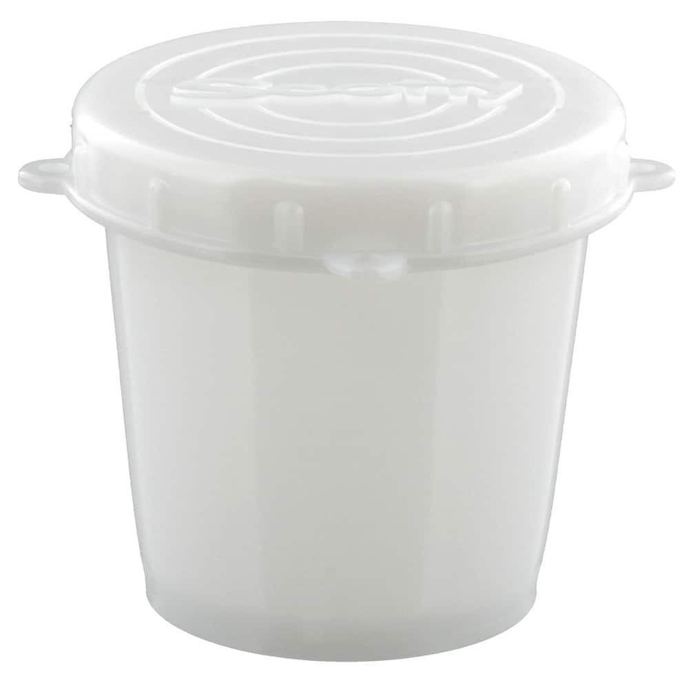 Scotty #650 Bait Jar with Quick Lock Threaded Lid, 0.5-L, White