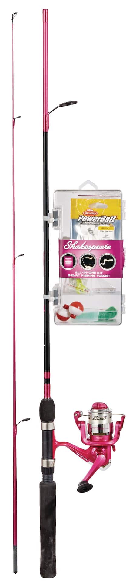 Simply Fishing Ladies Spinning Fishing Rod and Reel Combo with Tackle Kit,  Pre-Spooled, Medium, 6-ft, 3-pc