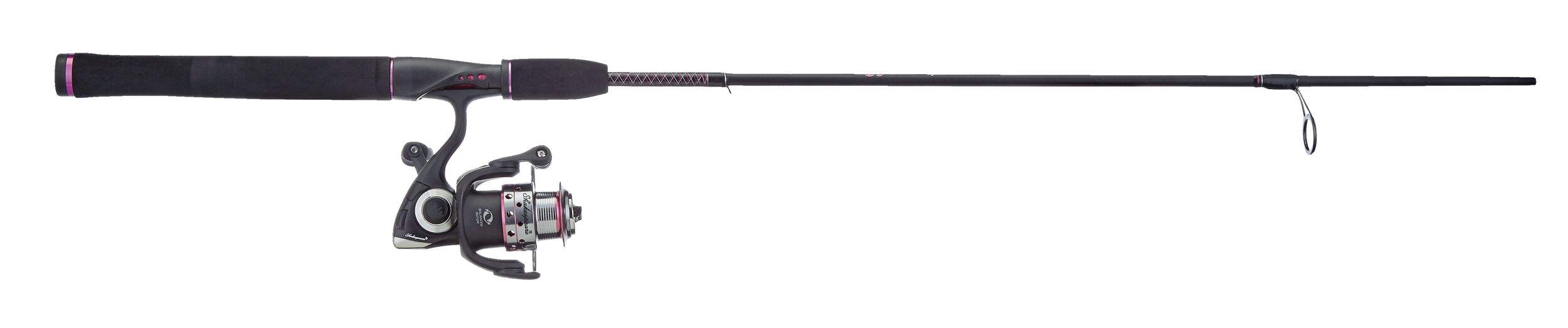 Ugly Stik Lady GX2 Spinning Fishing Rod and Reel Combo, Anti-Reverse, Medium, 6-ft, 2-pc Side_Right