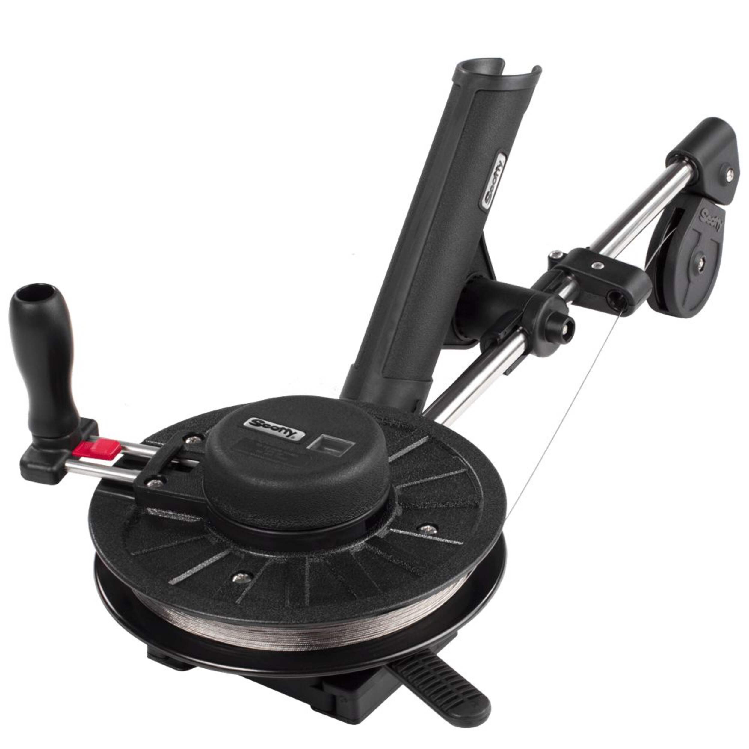 Scotty #1060 DepthKing Compact Manual Downrigger, Compact Design, Corrosion Resistant, Depth Counter, 23-in Front_Angled_Left