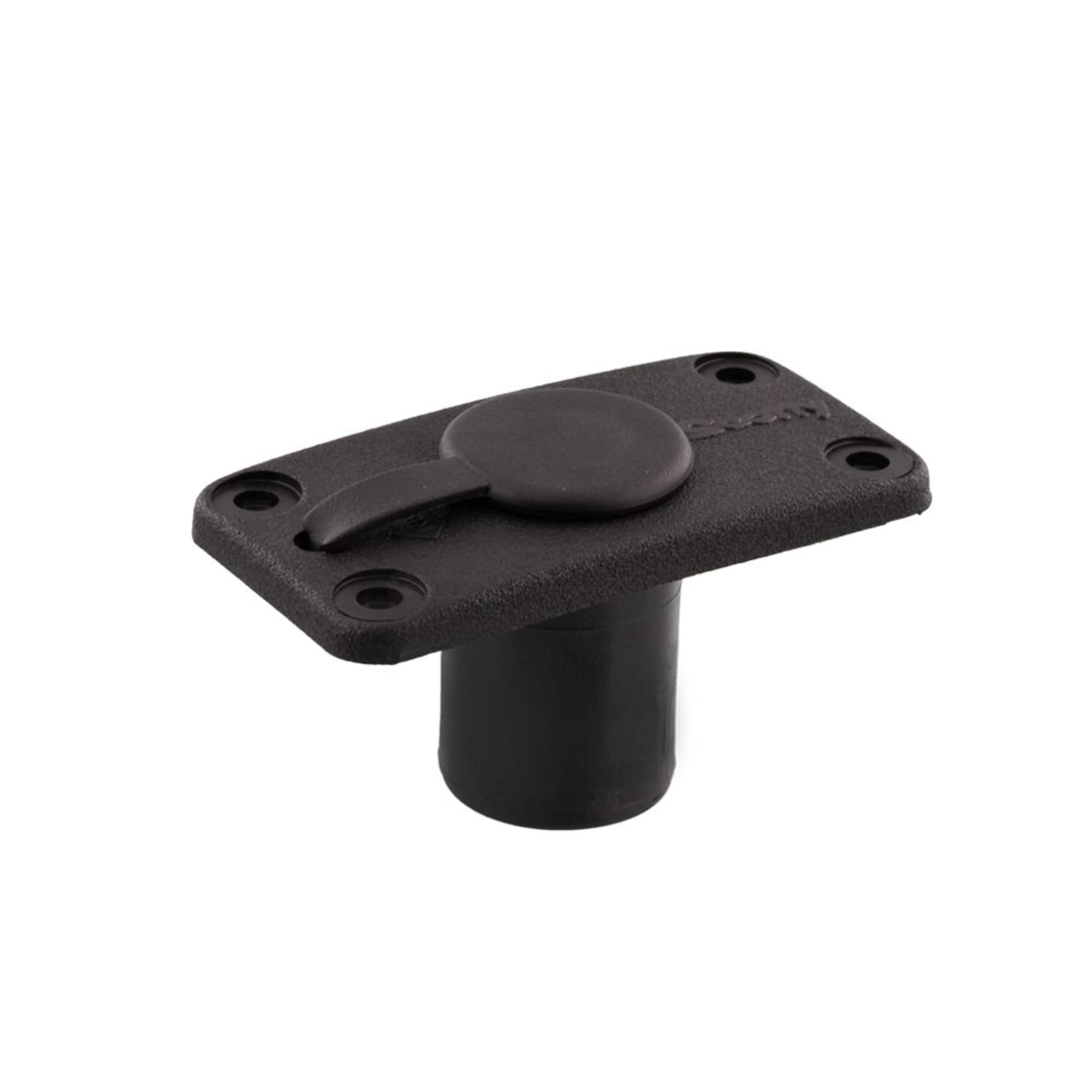 Scotty #244 Flush Deck Mount Rod Holder Bracket with Splash Cover Front_Angled_Right