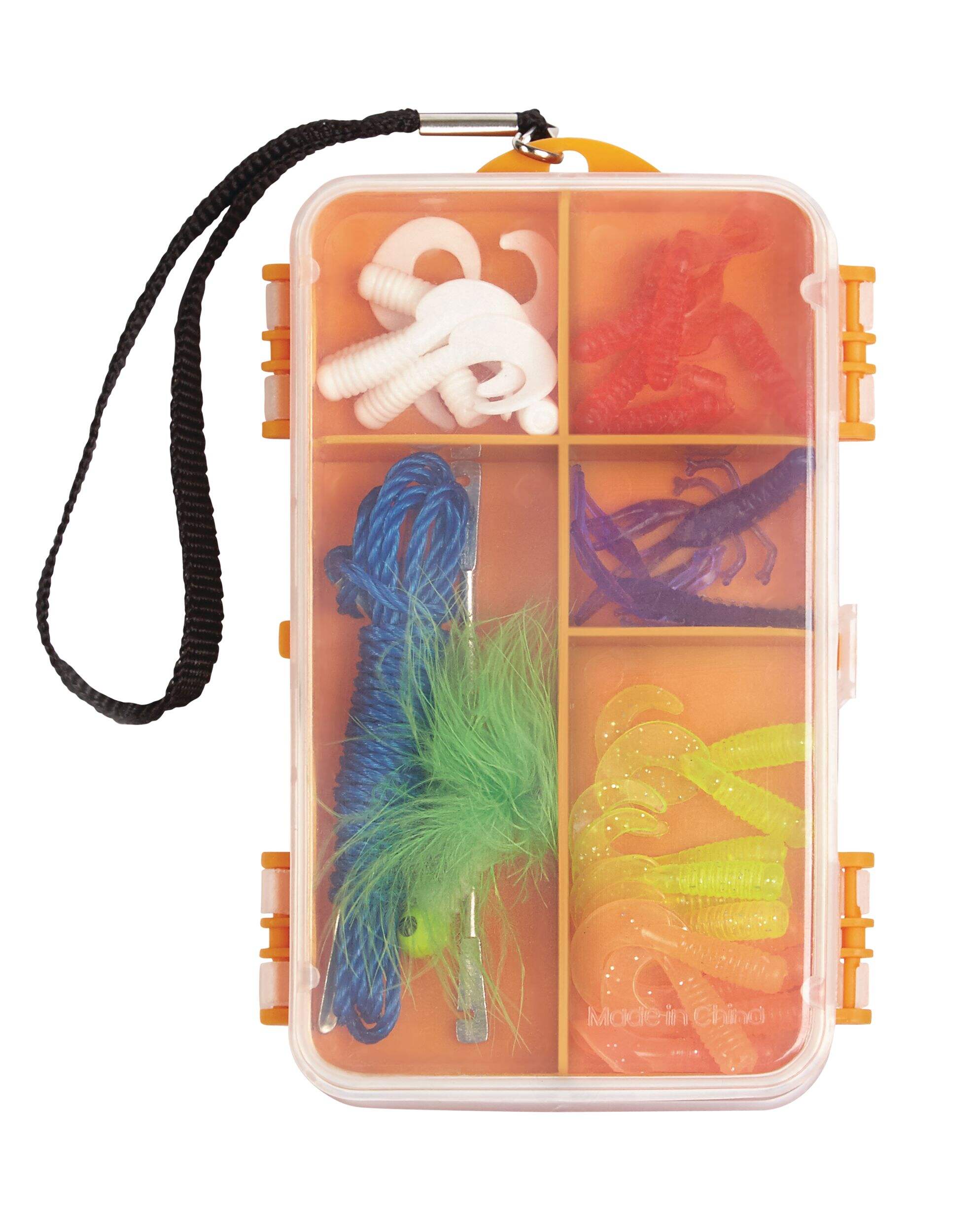 Zebco Adventure Telescopic Spinning Fishing Rod and Reel Combo with Tackle Kit, Pre-Spooled, Anti-Reverse, Medium, Right Hand, 5.6-ft, 3-pc Front_Flat