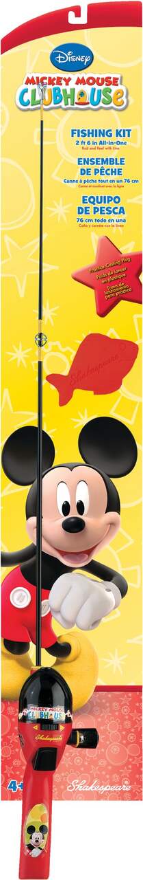 Shakespeare® Disney® Mickey Spincast Reel & Rod Kit, Right Hand, 2-ft 6-in, Medium  Power