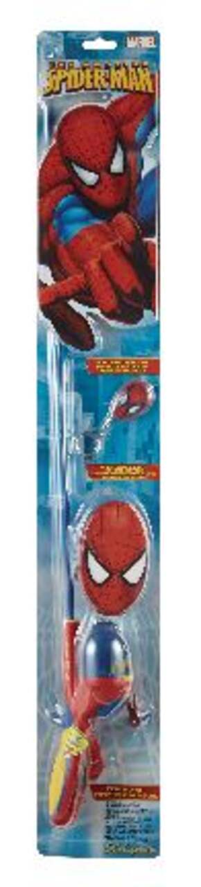 Shakespeare Spiderman Kids Spincast Fishing Rod and Reel Combo,  Pre-Spooled, Right Hand, 2.6-ft