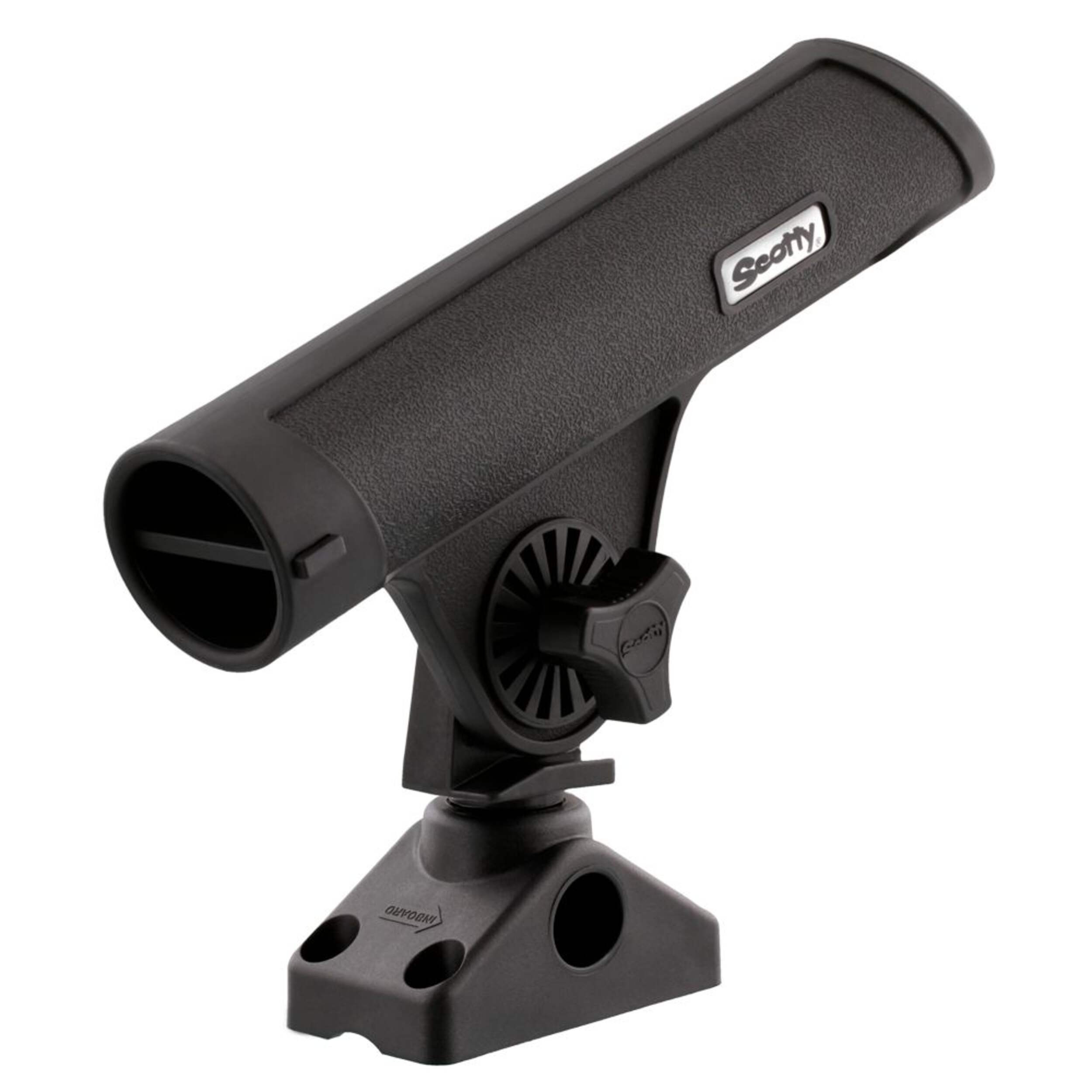Scotty #350 RodMaster II Rod Holder with Combination Side/Deck Mount, Black Front_Angled_Left