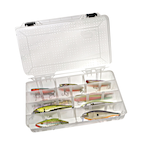 Aventik Fly Box Portable Jig Head Storage Ice Box Crappie Bass Lure Box Jig  Storage Fishing Tackle Box(grey)