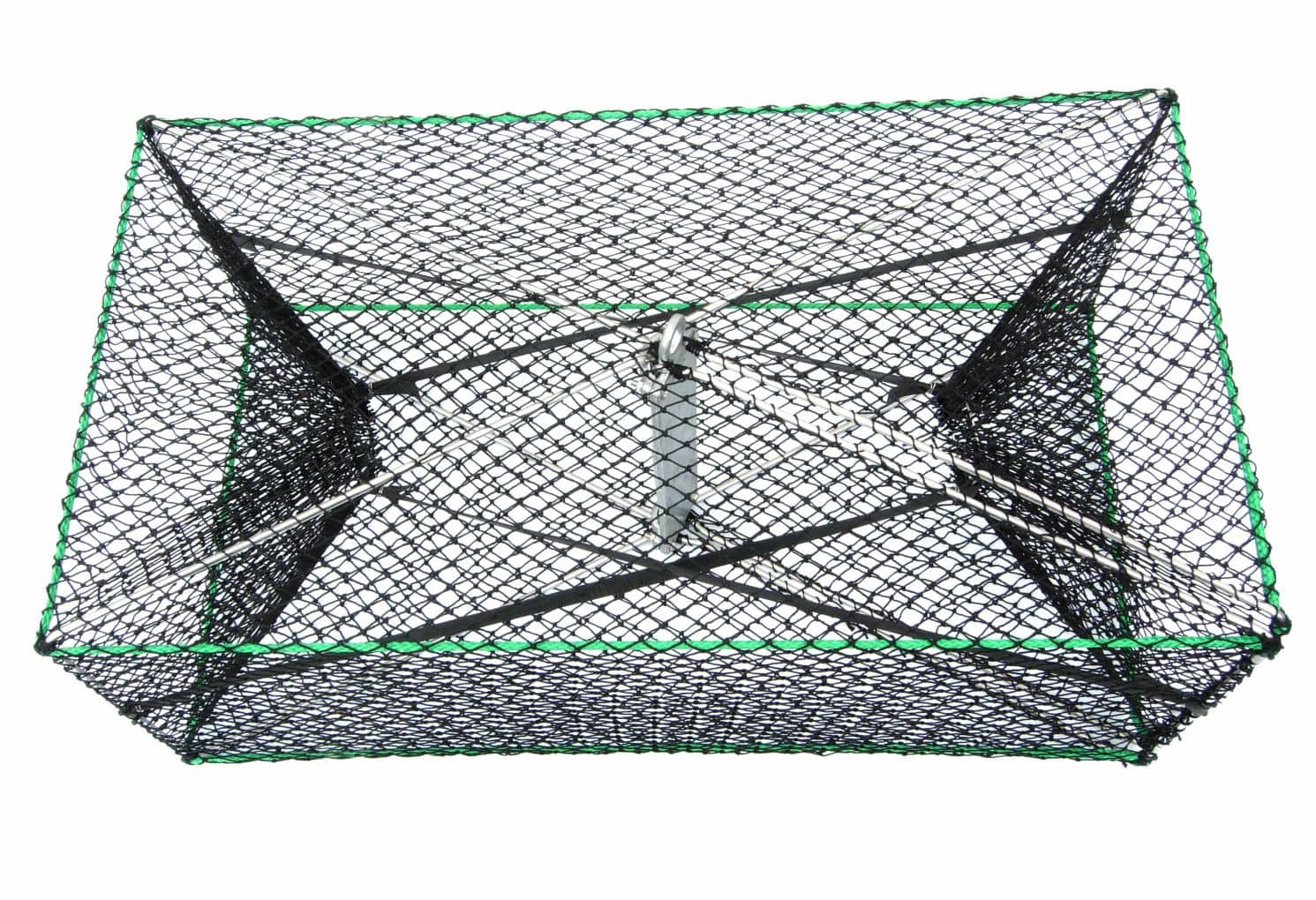 Sea King Stainless Steel Folding Prawn Trap, Collapsible with 3 Openings