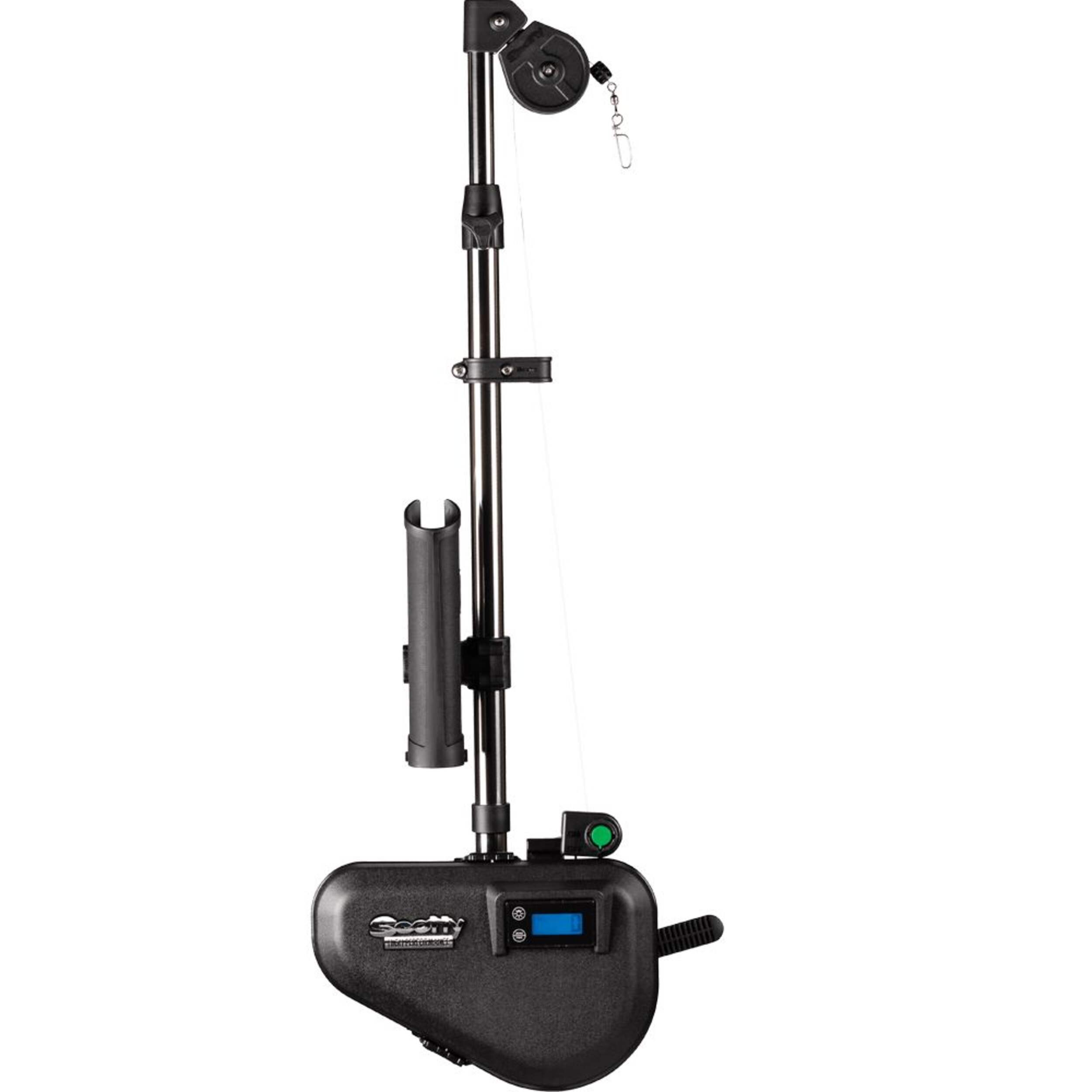 Scotty #2106 HP Depthpower Electric Downrigger with Swivel Base, Corrosion Resistant, Depth Counter, Digital Display, Telescopic Rod, Weight Storage, 60-in Front_Flat