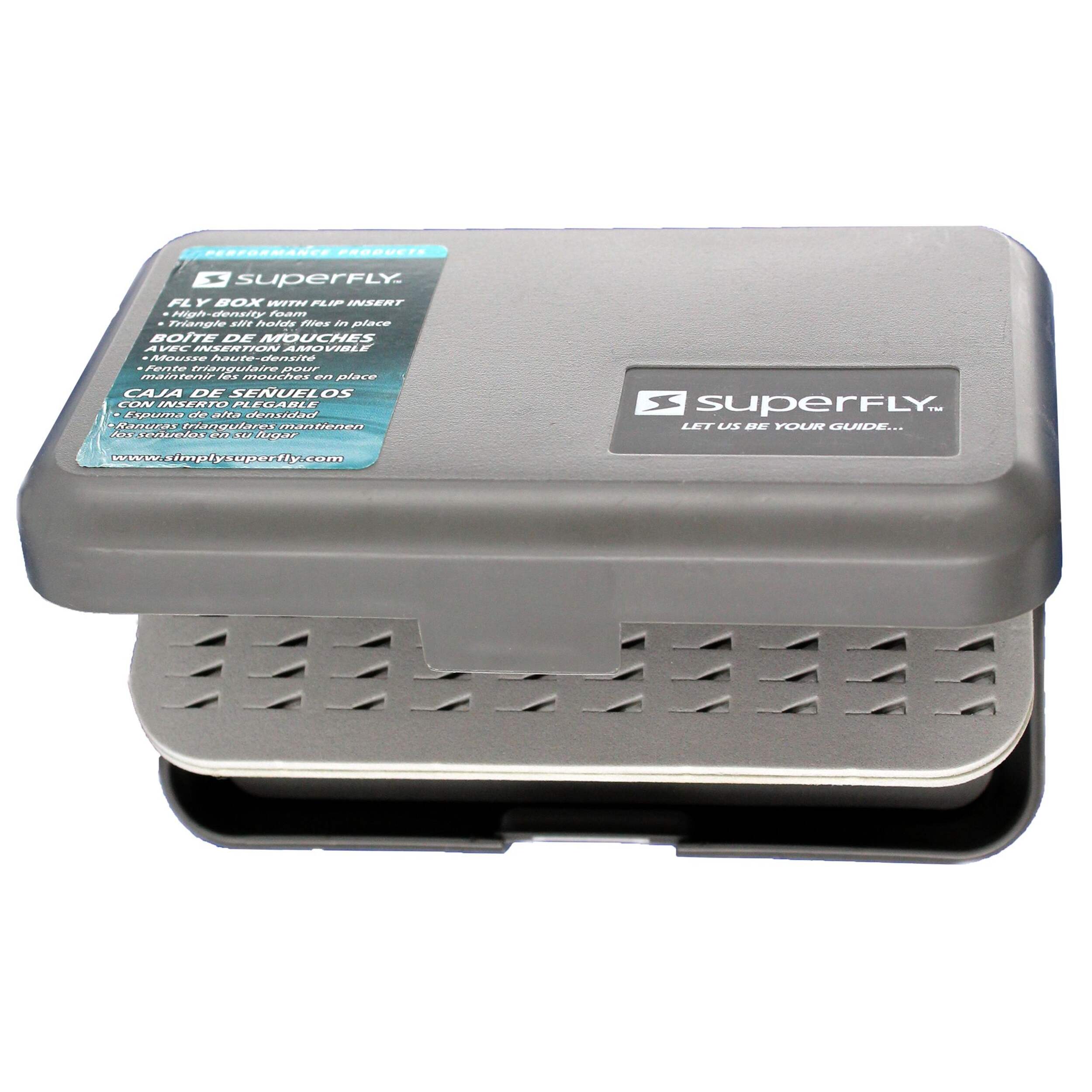 Superfly Trifoam Fly Box with Flip Insert, Medium Overhead_Plunge