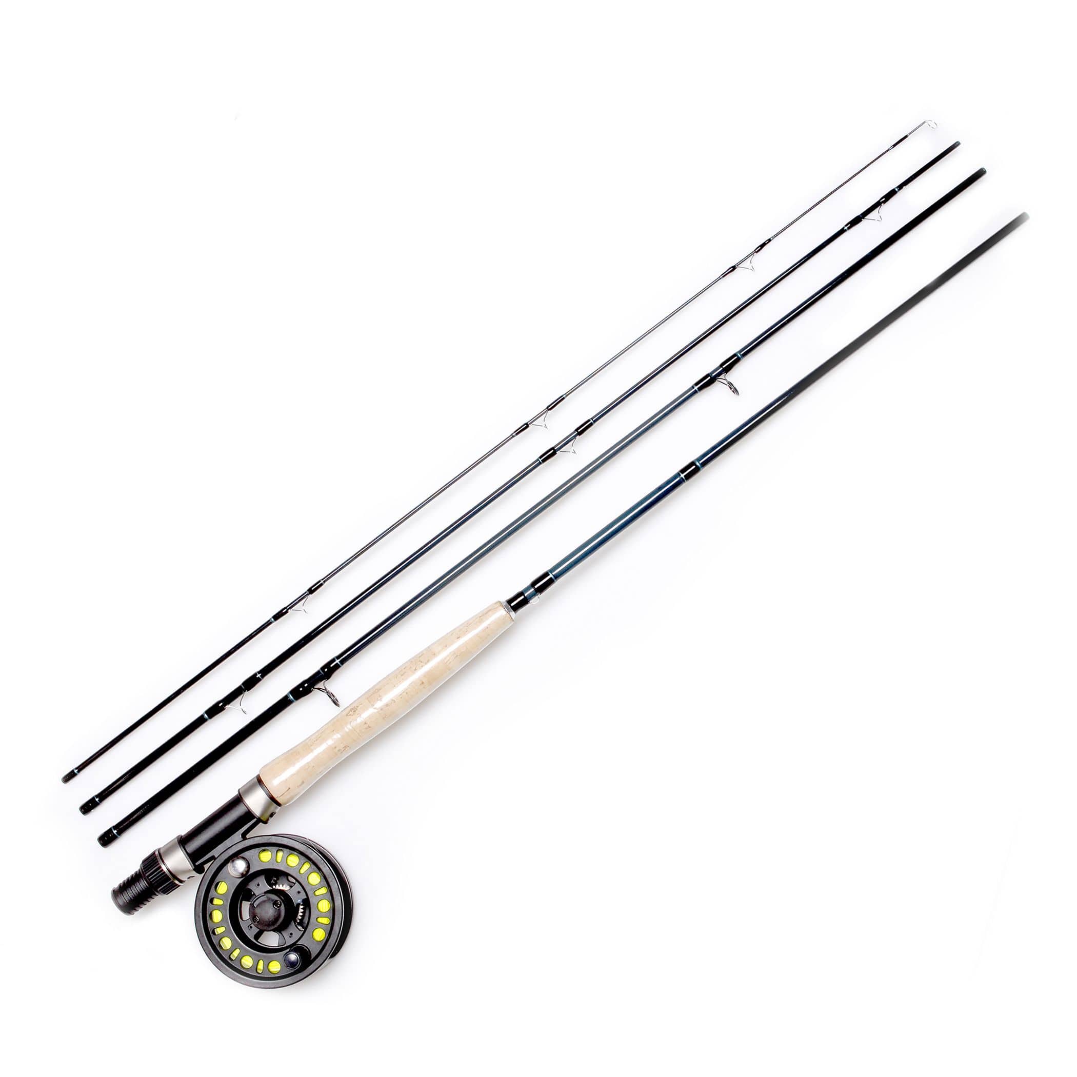 Fly Fishing Rods Reels 5-sections Carbon Rod 5/6 Reels Trout Fishing  Suitable