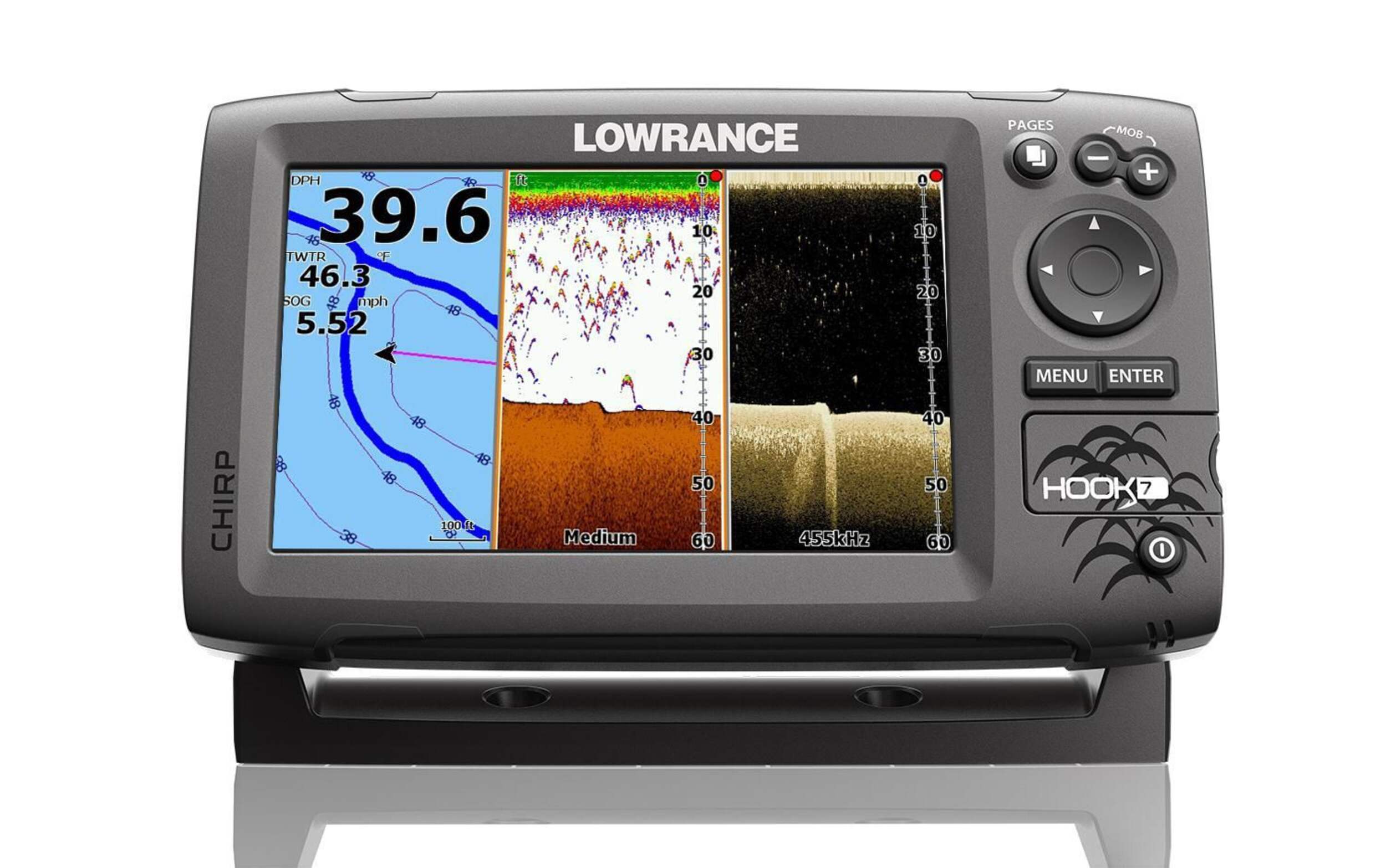Lowrance Hook-7 Fish Finder, 7-in Front_Flat