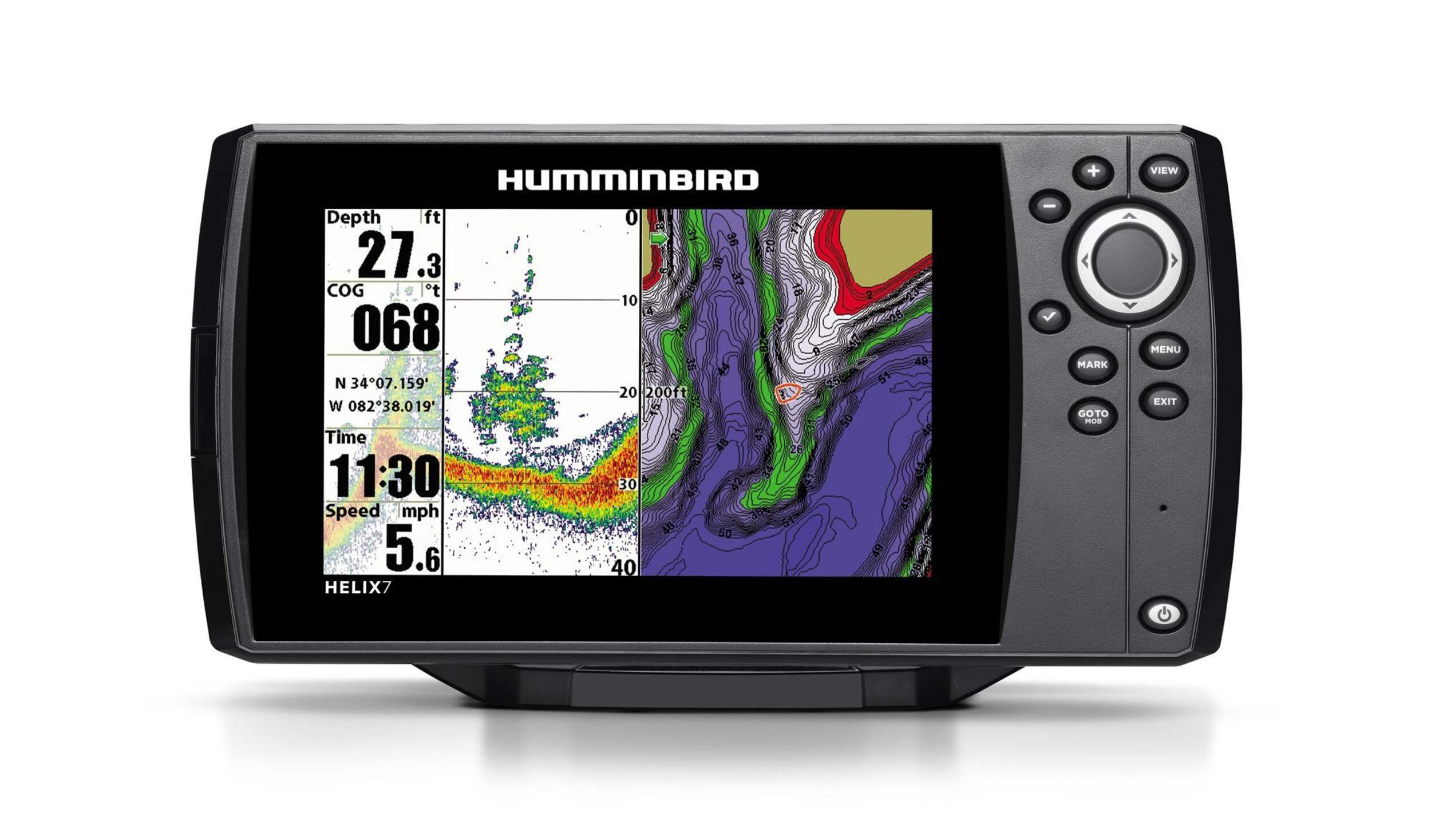 Échosondeur Humminbird Helix 7 GPS G2, 7 po Front_Flat