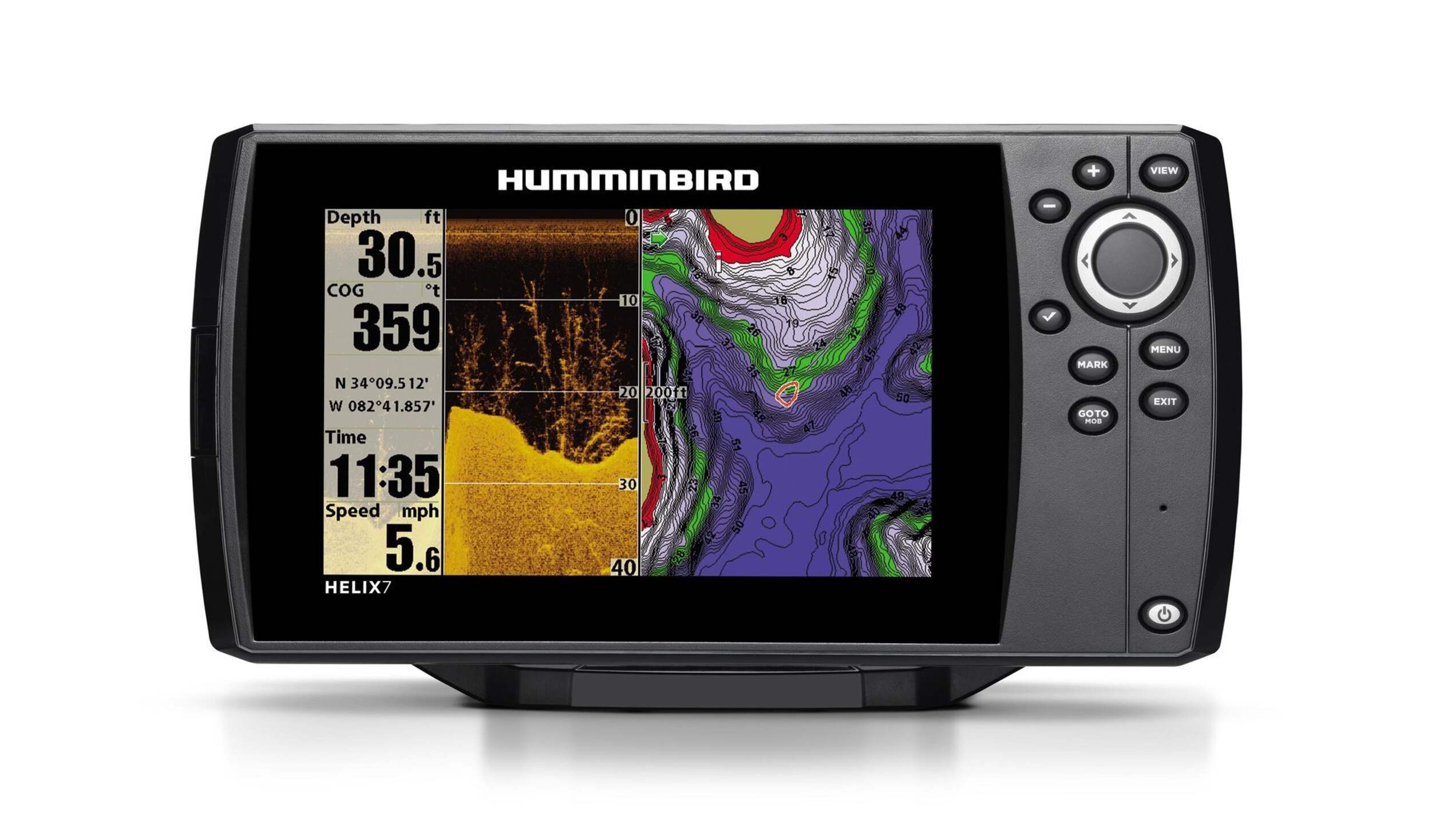 Humminbird Helix 7 Di G2, 7-in Front_Flat
