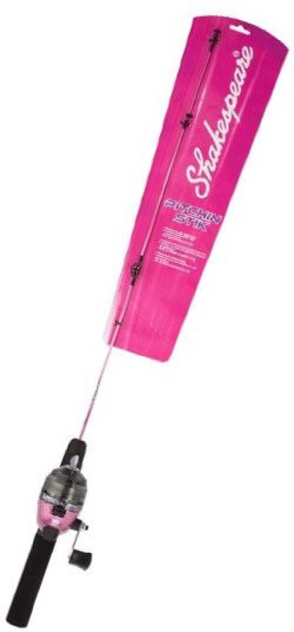 Shakespeare Pitchin Stik Spincast Combo, 30-in, Pink