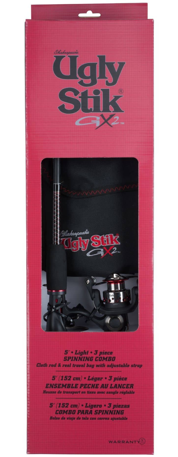 Ugly Stik Complete Spincast Rod and Reel Combo Kit - 5ft, Light Power, 2pc