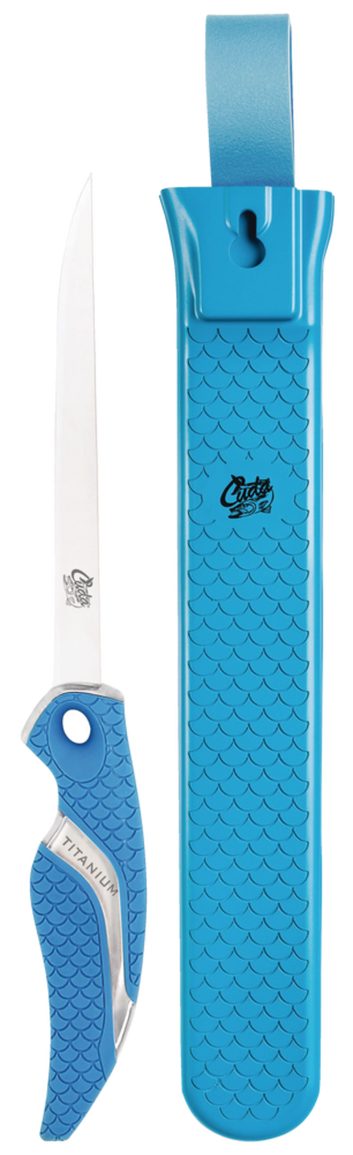 Cuda Titanium Bonded Flex Fillet Knife, Assorted Sizes, Blue