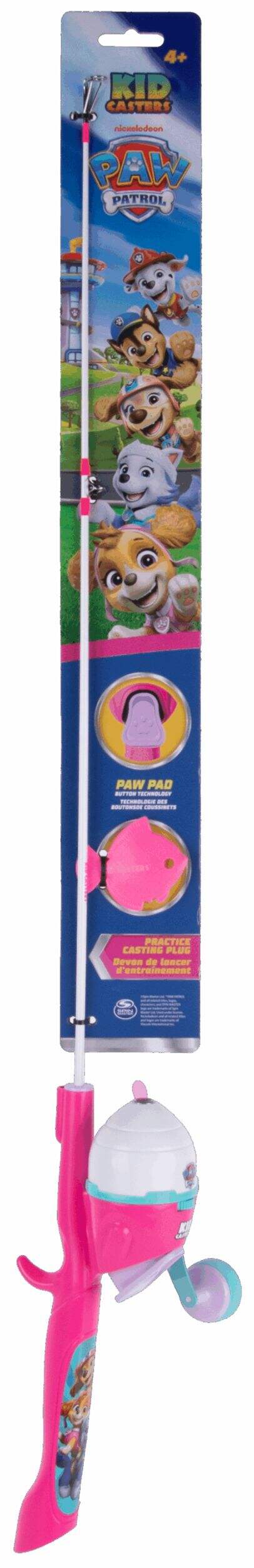 PAW Patrol II Spincast Fishing Rod and Reel Combo, Pre-Spooled, 29.5-in Front_Flat
